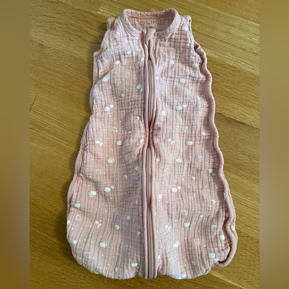 Baby Mori - 0.5 TOG Cozy Pink Pattern Baby Sleep Sack